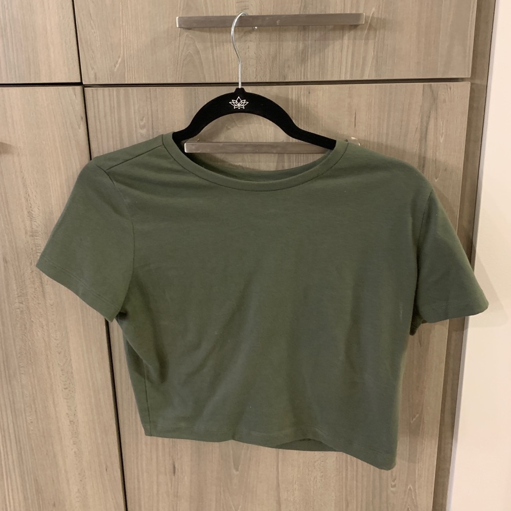 Green Crop Top